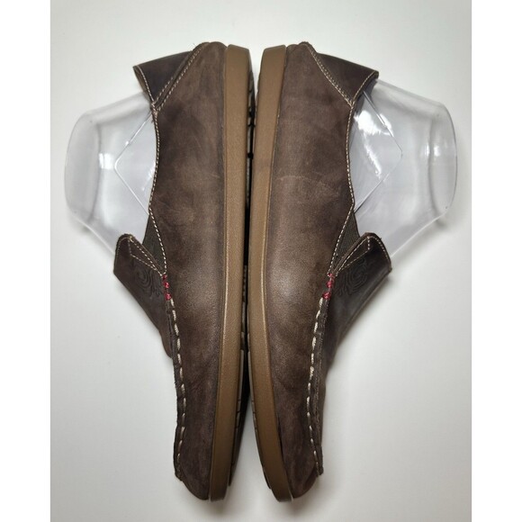 OluKai Women's Nohea Nubuck Leather Loafers Slip On Shoes Brown Flat SIZE 10 - Picture 11 of 14